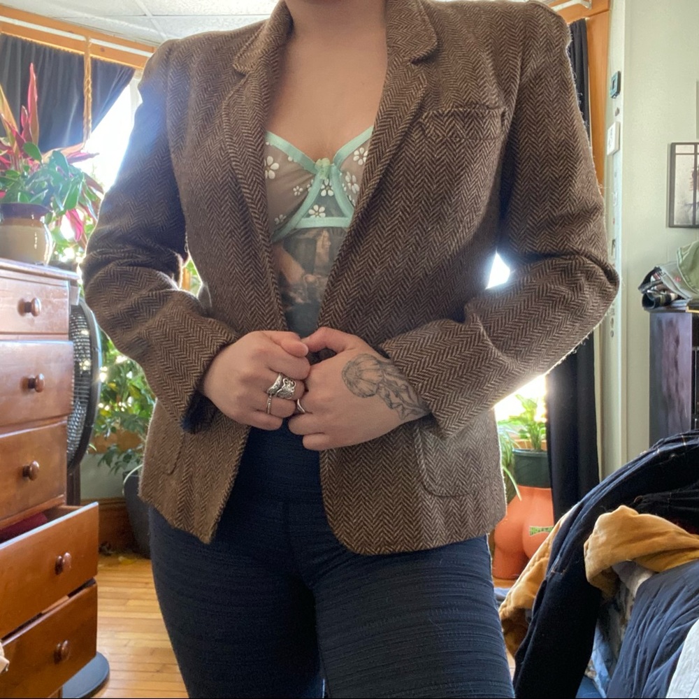 80s era wool blazer